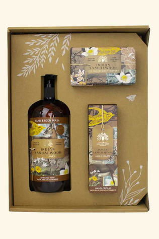 THE ENGLISH SOAP COMPANY Hand & Body - Gift Set - Indian Sandelwood Geen