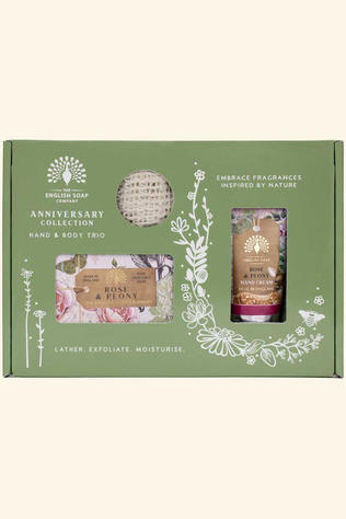 THE ENGLISH SOAP COMPANY Hand & Soap - Gift Set - Rose & Peony Geen