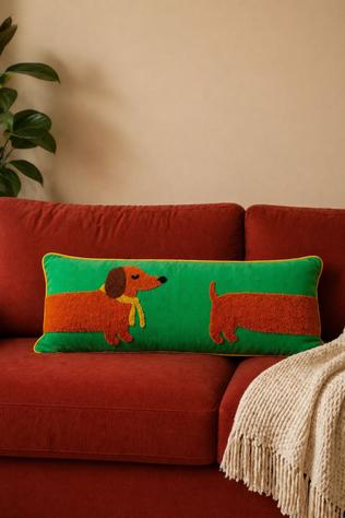 Coussin Decorative Cushion With Filling. 20 X 55 Cm. Dachs