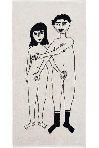 HELEN B Handdoek Badhanddoek Naked Couple Geen