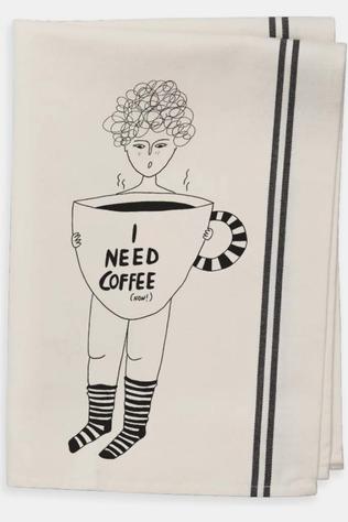 HELEN B Handdoek Keukenhanddoek Coffee Now No Color