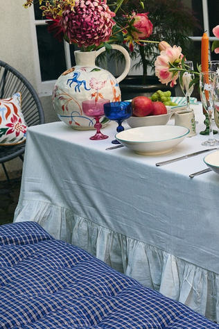Anna+Nina Textiel Accessoire Holiday Ruffle Tablecloth Multicolour
