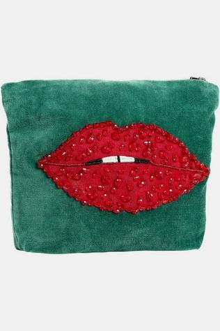 Accessoire Textiles Beaded Pout Wash Bag