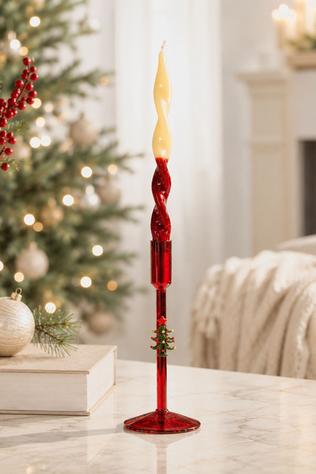 WD Lifestyle Kerst Accessoire Glass Candle Holder. Snowman Design. None