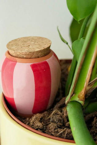 PEPIN Tuin Accessoire Hydrating Olla Striped Red And Pink Striped Red And Pink