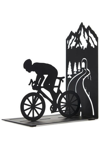 Balvi Huis Accessoire Bookend Cyclist Black Metal black