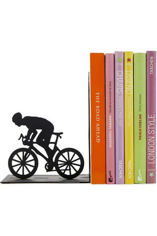Balvi Huis Accessoire Bookend Cyclist Black Metal black