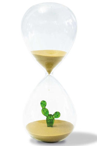 WD Lifestyle Accessoire De Maison Borosilicate Glass Hourglass. Internal Glass Figur Geen