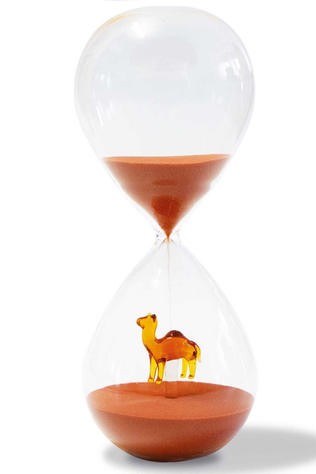 WD Lifestyle Accessoire De Maison Borosilicate Glass Hourglass. Internal Glass Figur Geen