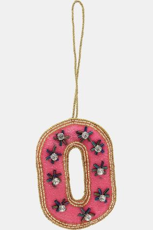 Huis Accessoire Beaded Initial Ornament O