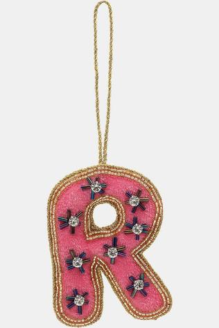 Huis Accessoire Beaded Initial Ornament R