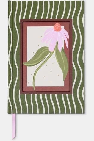 Designwork Ink Agenda Framed Floral Journal - Coneflower Green/Assorted / Mixed