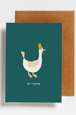 HELLO AUGUST Carte De Voeux - Fijne Verjaardag Eend Geen