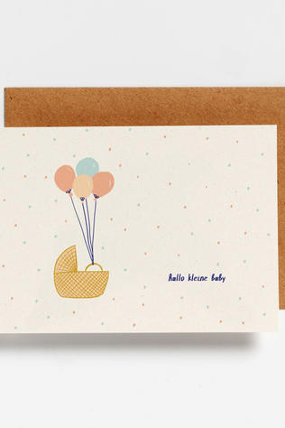 HELLO AUGUST Wenskaart - Hallo Kleine Baby Geen