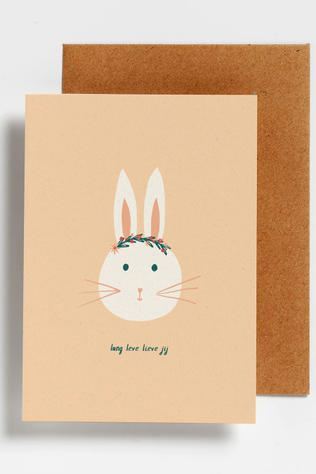 HELLO AUGUST Carte De Voeux - Lang Leve Lieve Jij Konijn Geen