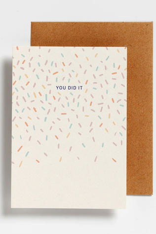 HELLO AUGUST Carte De Voeux - Shapes You Did It Geen