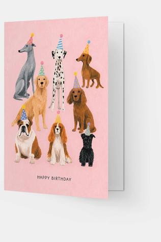 Wenskaart Birthday Dogs