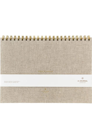 A-JOURNAL Notitieboek Deskplanner Linen Geen