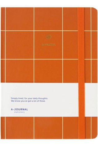 A-JOURNAL Notitieboek Notebook Checkered Terracotta Terracotta