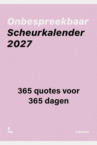Livre Onbespreekbaar Scheurkalender 2027