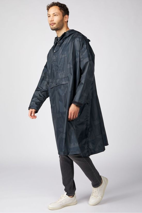Rainkiss Jas Back To Black Art Camo Poncho Black/Ass. Camouflage