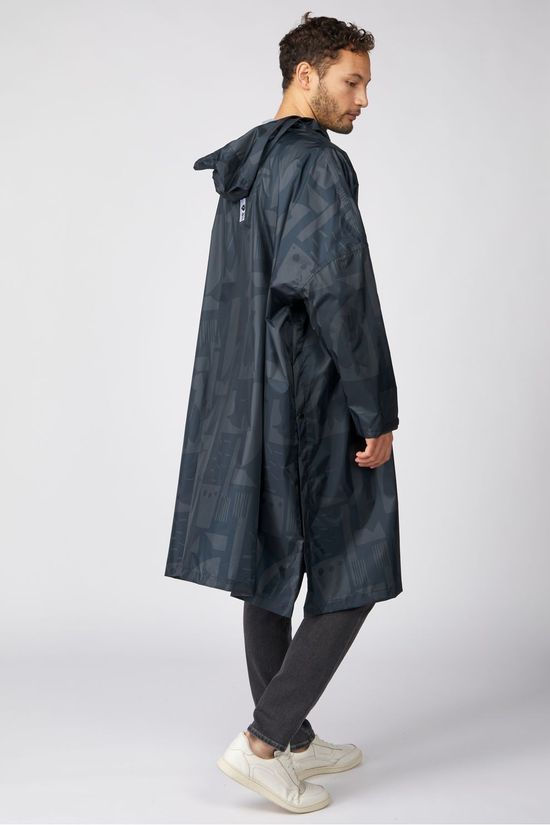 Rainkiss Jas Back To Black Art Camo Poncho Black/Ass. Camouflage