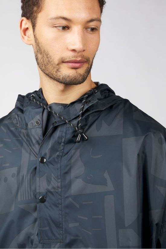 Rainkiss Jas Back To Black Art Camo Poncho Black/Ass. Camouflage