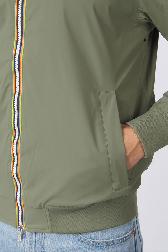 K-Way Jas Amaury Stretch Nylon Jersey Green Lichen