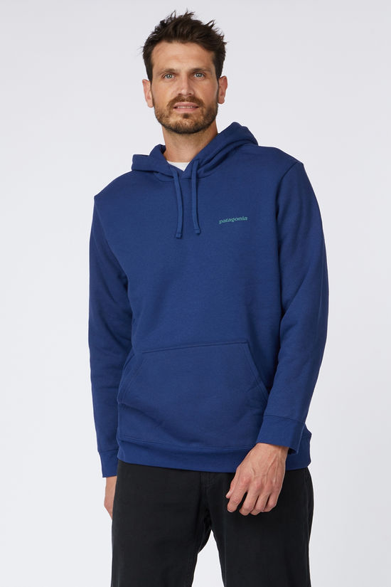 Patagonia Trui P-6 Logo Uprisal Hoodie Clement Blue