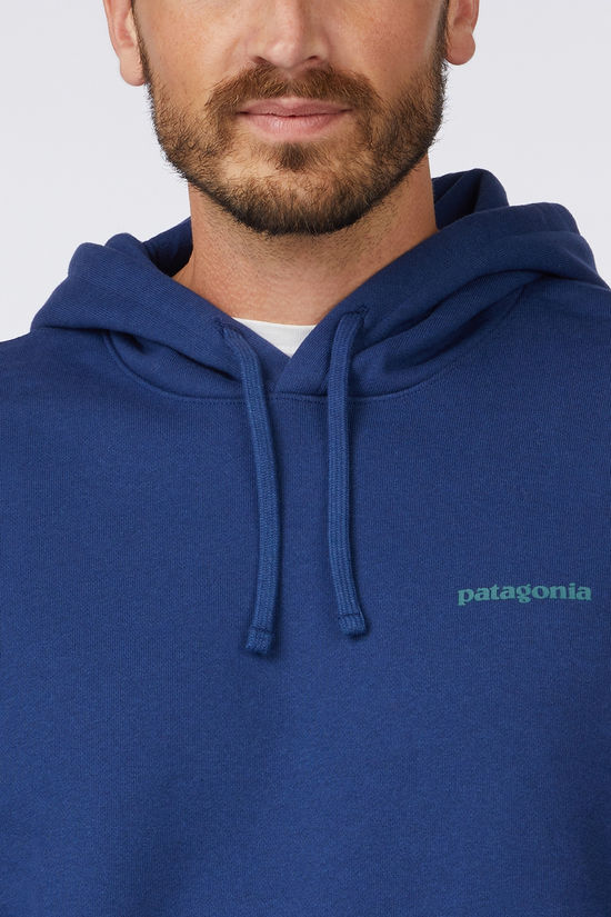 Patagonia Trui P-6 Logo Uprisal Hoodie Clement Blue