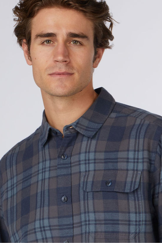 Patagonia Chemise L/S Cotton In Conversion Lw Fjord Flannel Shir Paw: Smolder Blue
