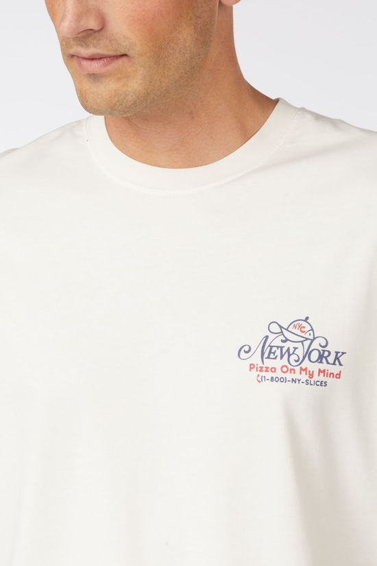 On Vacation T-Shirt Nyc Pizza Beige