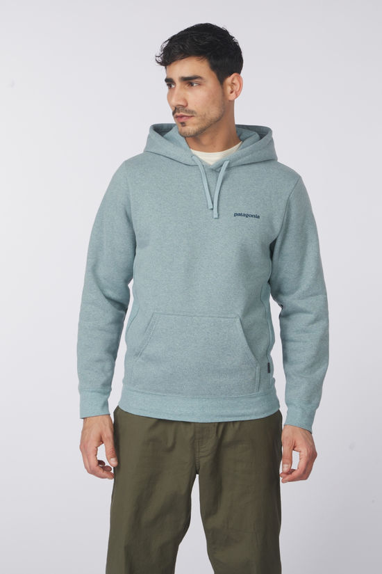 Patagonia Trui P-6 Logo Uprisal Hoodie Blue Sage