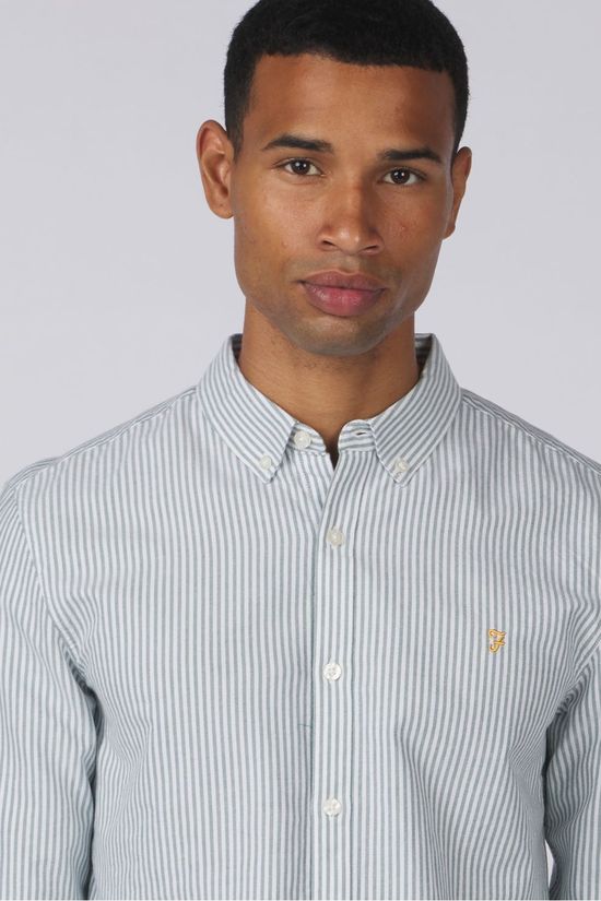 Farah Chemise Brewer Stripe Ls Bd Green Meadow Sp