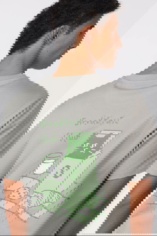 STRØM T-Shirt  Cat In Milk Carton Bp Misty Grey