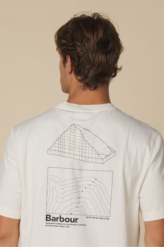 Barbour T-Shirt Woodbine Relaxed Graphic T-Shirt Heritage Re-Engineered Whisper White