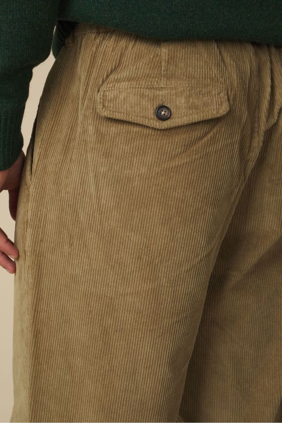 Barbour Pantalon Stretch Cord Relaxed Mushroom Rg