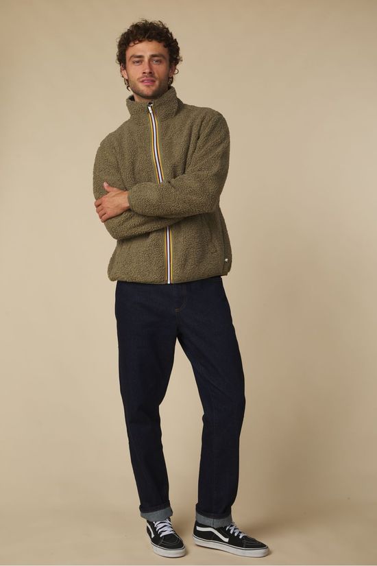 K-Way Fleece Pascal Sherpa Polar Couble Green Army - Blue Depth