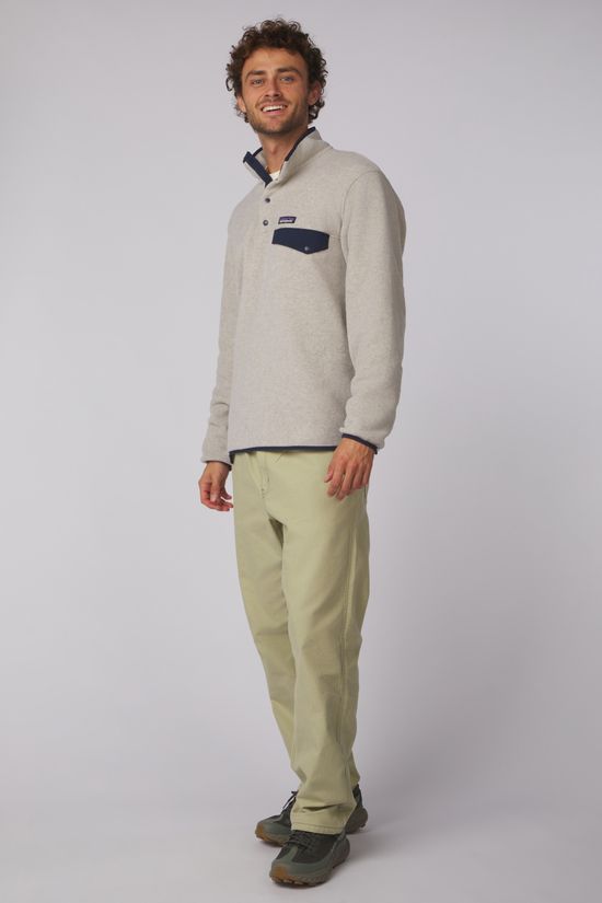 Patagonia Polaire Lw Synch Snap-T P/O Oatmeal Heather W/New Navy