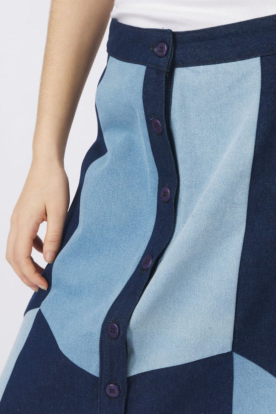 Orfeo Jupe Mindy Patch Denim