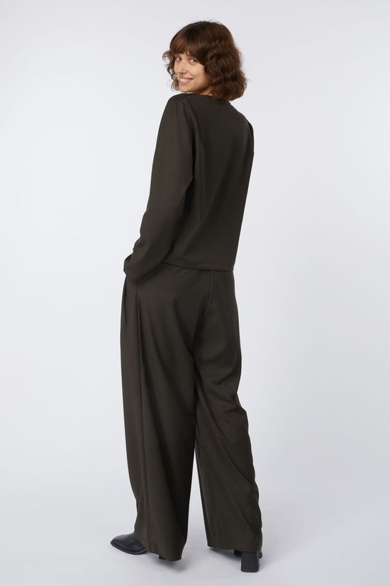 Nathalie Vleeschouwer Chemisier Ghislaine Black Olive