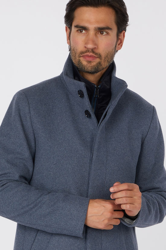 Matinique Manteau Harvey N Classic Wool Dust Blue