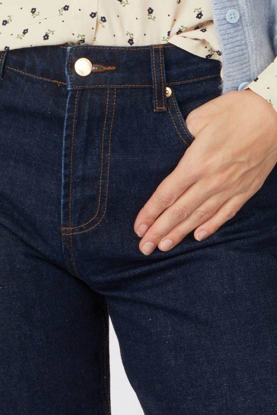 With Black Jeans Peyton Midnight Blue Denim