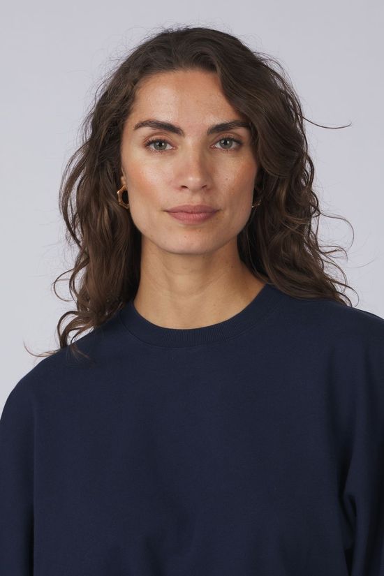 With Black T-Shirt Capri Oversized Midnight Blue