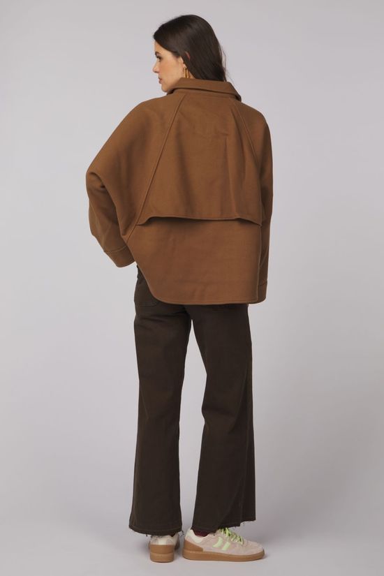 With Black Manteau Jackie Batsleeve Camel