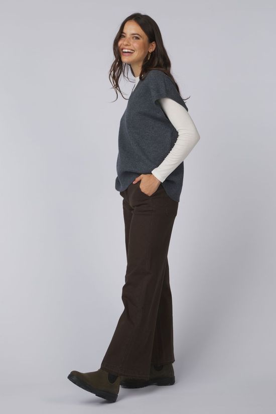 With Black Jeans Muse Leg Midnight Green