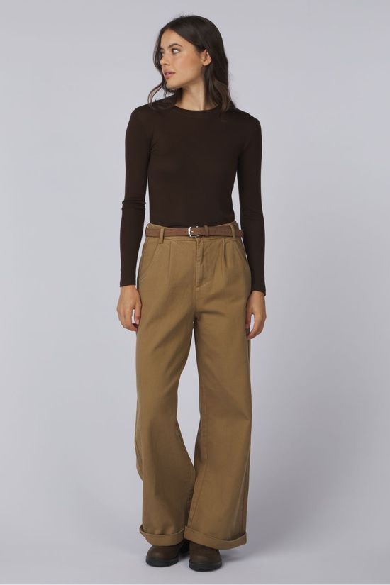 With Black Pantalon Steffis Dark Camel