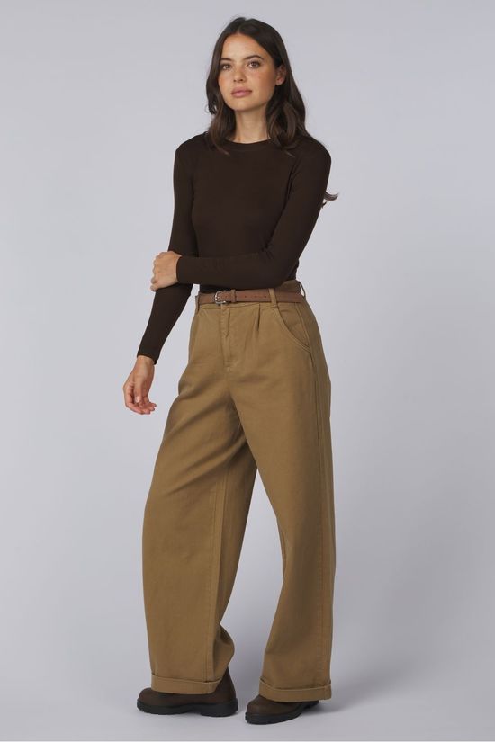 With Black Pantalon Steffis Dark Camel
