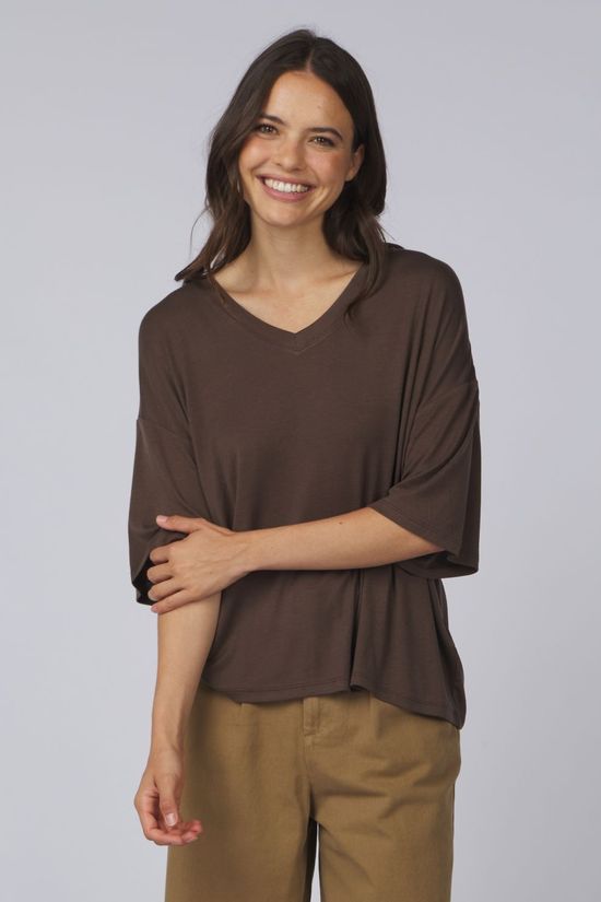 With Black T-Shirt Josefine Cookie Brown
