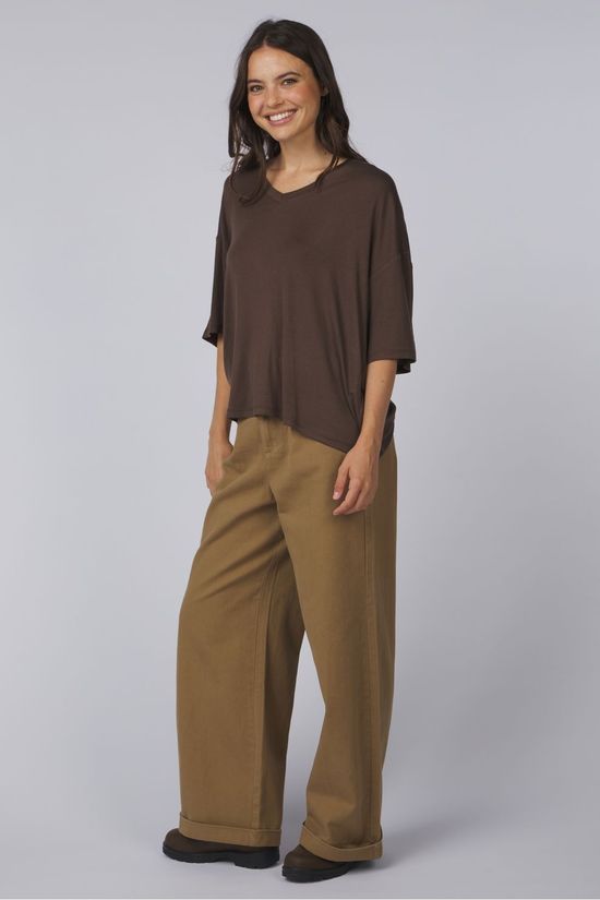 With Black T-Shirt Josefine Cookie Brown